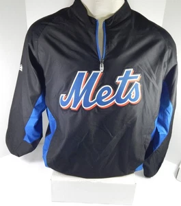 2000s New York Mets MP Game Issued Black Bench Jacket M DP53194 - Picture 1 of 5