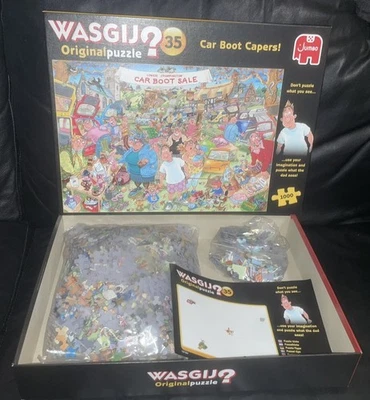 WASGIJ? 35 CAR BOOT CAPERS! 1000 PIECE JUMBO 2020 EDGE PIECES SEPARATED - Image 1 of 4