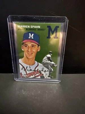 2023 Topps Chrome Platinum Anniversary - Warren Spahn #438 - Image 1 of 2