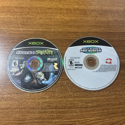 Комплект оригинальных дисков Xbox (2) — Grabbed By The Ghoulies, Kelly Slater's Pro Surfer - Изображение 1 из 4