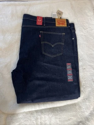 Levi's 514 Straight Fit Men's Dark Blue Denim Jeans Size 58x32 NWT - Image 1 of 4