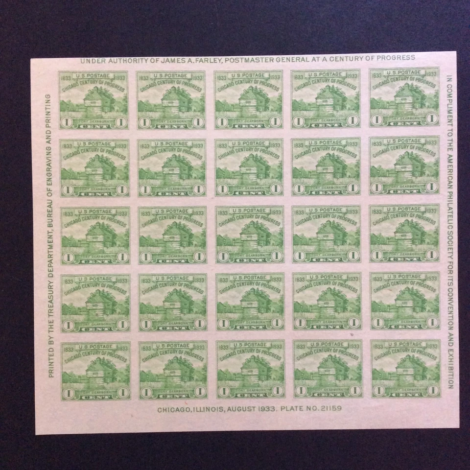 BroadviewStamps USA #730 sheet MVLH VF. - Image 1 of 2