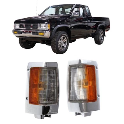 Par de luces de señalización laterales delanteras conductor y pasajero para camioneta Nissan 1990-1997 Foto 1 de 4