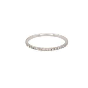 Tiffany & Co. 18k White Gold Diamond Stackable Band - Picture 1 of 5