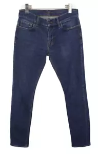 7 For All Mankind Ronnie Mens Jeans W31 Fade Effect Slim Fit Zip Fly Blue - Picture 1 of 9