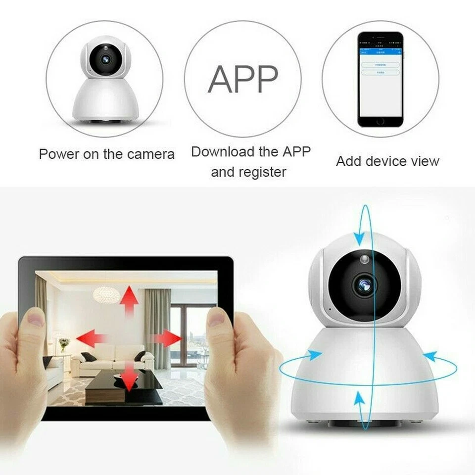 HD 1080P IP Security Camera Wifi Wireless CCTV Home Baby Monitor IR Night Vision - Image 1 of 4