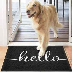 30"x17" Hello Doormat Indoor Outdoor Rugs Non-Slip Ultra Absorb Mud for Entryway - Picture 1 of 7