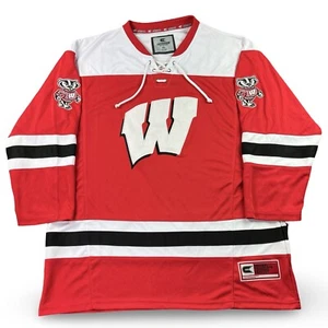 Wisconsin Badgers Colosseum Athletics Hockey Jersey NCAA Embroidered Men’s XL - Picture 1 of 5