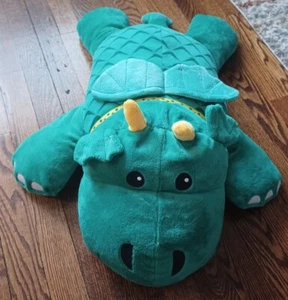 Flying dragon stuffed animal Melissa & Doug Big 28 Inch Green plush pillow - Picture 1 of 6