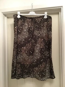 Animal Type Print Size 22 Elasticated Waist Floaty Skirt Length Approx 28 ins - Picture 1 of 5