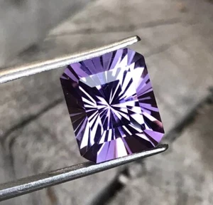 Ametista Naturale Taglio di Precisione, 11,5 mm Ametista Ottagono, Pietra Nascita Febbraio - Foto 1 di 5