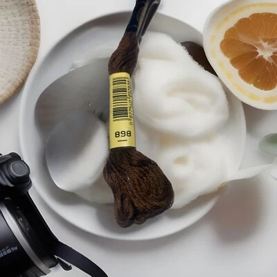 DMC Floss Cotton Embroidery thread 898 Coffee Brown- Very Dark - Image 1 of 3