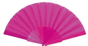 Handfächer Windfächer Taschenfächer Klappfächer Stofffächer Sommerfächer Fuchsia - Bild 1 von 1