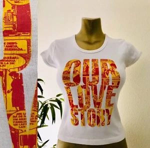 Camiseta pequeña D’ANNAH Romance LOVE STORY NUEVA CON ETIQUETAS - Imagen 1 de 6