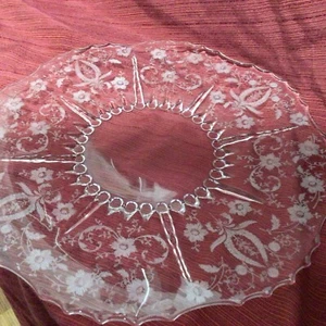 Vtg New Martinsville/viking Radiance Prelude Torte Platter 14.5” - Picture 1 of 5