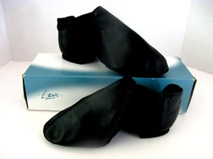 Leo's 7018 Black Size 8.5M (Fits W 7.5) Leather Gioflex Slip On Jazz Boot NIB - Picture 1 of 5