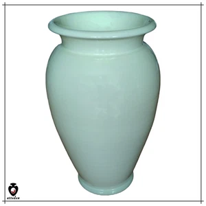Portaombrelli in ceramica colore avorio porta ombrelli vaso arredo moderno - Foto 1 di 3