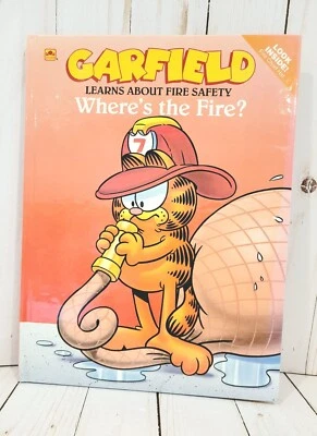 Vtg“Garfield Learns about Fire Safety: Where's the Fire?” Acey 1992 Book  Foto 1 de 4