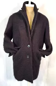 $750 Isabel Marant Etoile Dante Boucle Brown Wool Alpaca Blend Coat Jacket Sz S - Picture 1 of 21