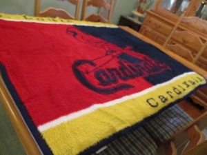 Vintage Biederlack USA St Louis Cardinals MLB 53” x 47” Überwurf Decke Fleece EUC - Bild 1 von 11
