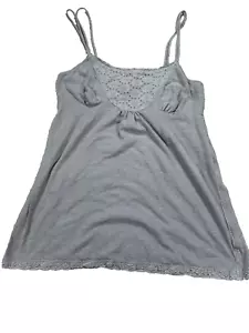 American Eagle women's vintage Y2K Size Small spaghetti strap cami gray - Picture 1 of 15