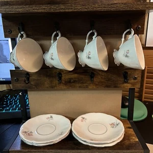 J Kronester Bavaria China - Felicia - Germany - 6" Saucer Plates + Mugs - Picture 1 of 13