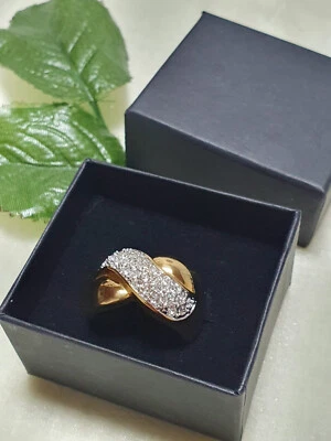 Designer-Damenring aus der London Collection mit Swarovski Kristallen - Größe 18 - Bild 1 von 4