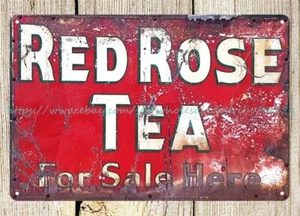 1940'S RED ROSE TEA metal tin sign plaques reproductions - Picture 1 of 4