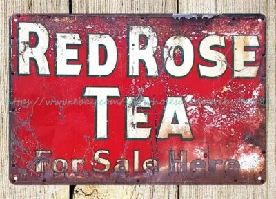 1940'S RED ROSE TEA metal tin sign plaques reproductions - Image 1 of 4