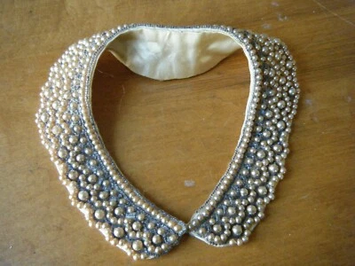 Antiguo Extravagancia Cuello de Cuentas Perlas de Imitación con Cuentas de Vidrio Excelente Japón  Foto 1 de 4