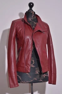 Chaqueta borgoña estilo motociclista Desigual para mujer nueva con etiquetas talla 36 - Imagen 1 de 7