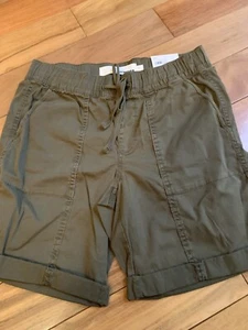 Sonoma Women Army Green Bermuda Shorts Size 4 Hits Above The Knee Adjustable Wai - Picture 1 of 7