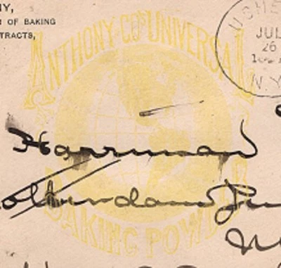 Anthony Universal Baking Powder Globe Ushers NY 1897 Cover Albany Transit  9q - Image 1 of 3