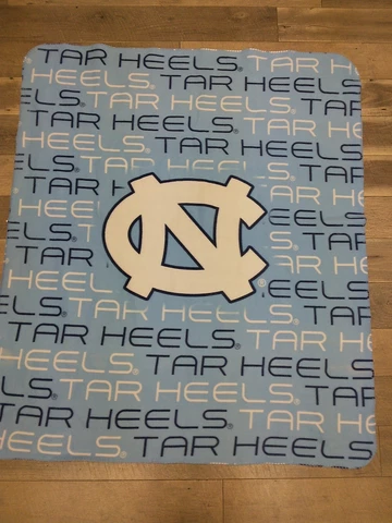 North Carolina UNC TarHeels Fleece Throw Blanket 56" X 50" Logo Brands Cover