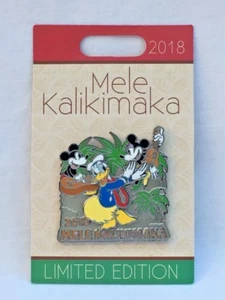 Disney Pins Mele Kalikimaka 2018 Donald Duck, Mickey & Minnie Mouise LE 3250 - Picture 1 of 3
