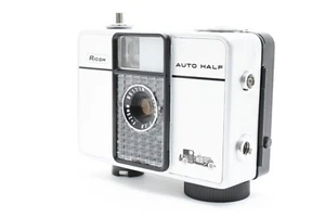 Ricoh Auto Half Frame E 35mm Film Camera white Classic Car Paint w/Case +Strap - Picture 1 of 14