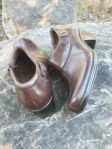 Clarks Damen-Stiefeletten Größe 8 M braun Leder mit Reißverschluss - Bild 1 von 9