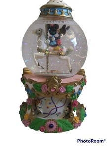 "The Carousel Waltz" Disney Mickey & Minnie on the Carousel Musical Snow Globe  - Picture 1 of 12