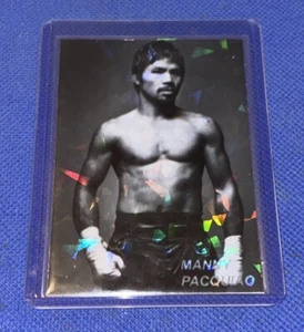 Manny Pacquiao Custom Throwback Boxing Poster Refractor Foil Card - Picture 1 of 4