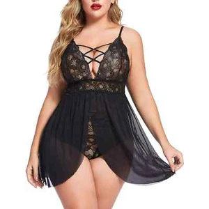 Avidlove Plus Size Lace Chemsie Woman Lingerie Babydoll Sleepwear Bridal Nightdr - Picture 1 of 3