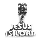 Charme perle euro argent sterling 925 "Jesus Is Lord"