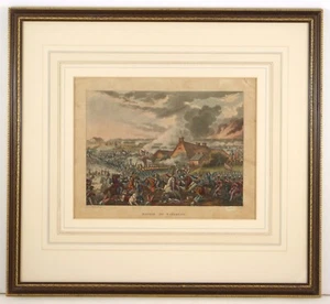 Grabado coloreado a mano Battle of Waterloo por W. Heath/J. Harrods C. Stadler 1819 - Imagen 1 de 13