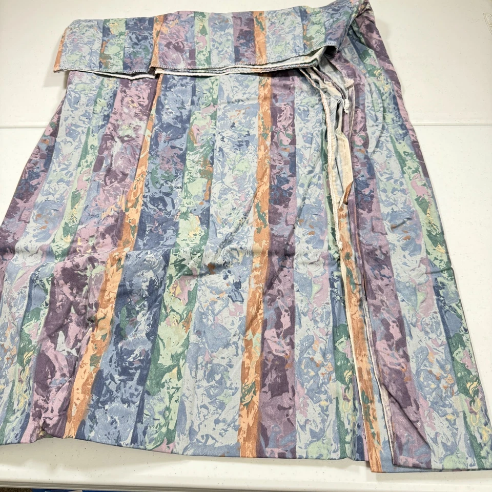 Sábana bajera vintage wamsutta doble púrpura geométrica mezcla de algodón EE. UU. Y2K AÑOS 90 Foto 1 de 4