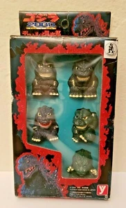 GODZILLA 5 PC MINI FIGURES SET YUTAKA 1999 JAPAN 1954 1964 1965 1994 1999-2000 - Picture 1 of 12
