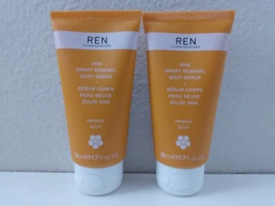 2 Ren Clean Skincare AHA Smart Renewal Body Serum 1,7 fl oz/50 ml tamanho de viagem - Imagem 1 de 4