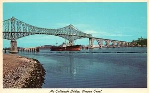 Oregon OR, McCullough Memorial, Cantilever Bridge, Coast, Vintage Postcard - Picture 1 of 2