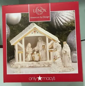 LENOX VISCHIO PARCO MANGIATOIA NATIVITÀ NUOVO MAI APERTO 6 PZ ASILO NIDO HOLY FAM KINGS - Foto 1 di 7