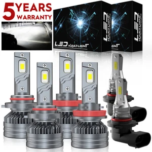 For 2007-2013 Toyota Tundra Combo 6x 6500K LED Headlight Hi/Lo Fog Light Bulb M9 - Picture 1 of 18