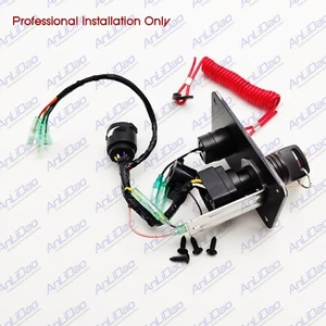 Outboard Single Engine Key Switch Assembly Panel Repl For Yamaha 704-82570-12-00 - Picture 1 of 13