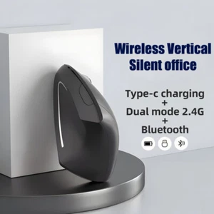 Vertical Mouse Rgonomic Gaming Mouse Bluetooth 2.4GHz Wireless Optical Mice - Bild 1 von 16
